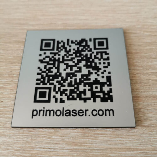 Plaque Qr Code Plastique Effet M Tal Bross Ep Mm Primolaser