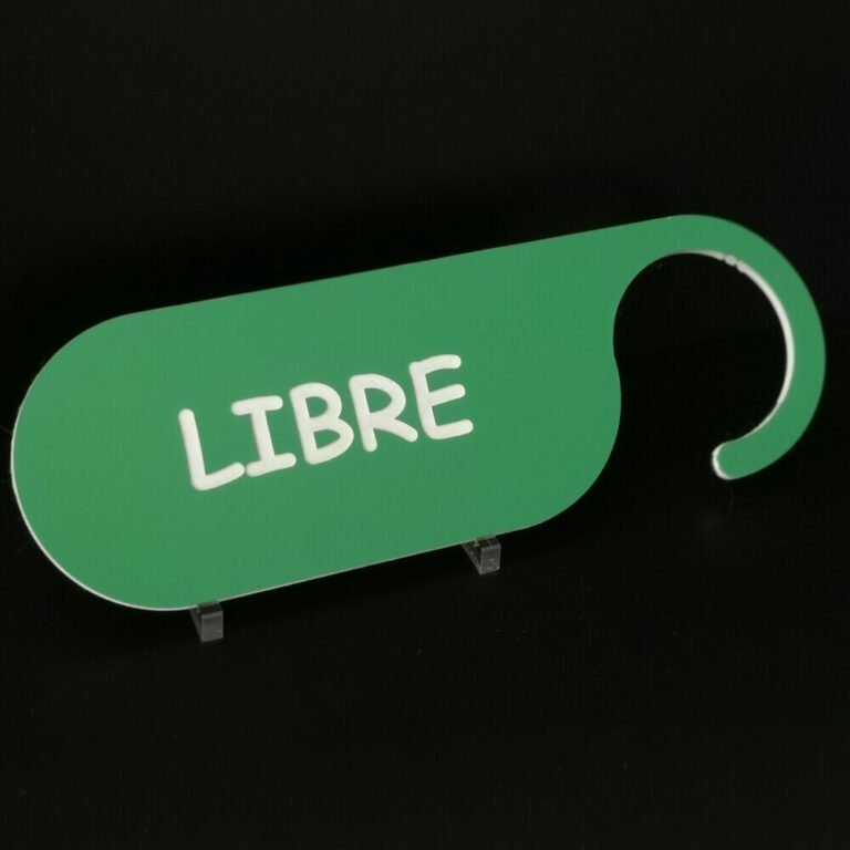 Accroche porte occupé libre en plastique 200 x 65mm PrimoLaser