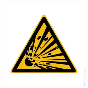 Signalétique Danger - Matières explosives, risque d’explosion W002 - NF 7010