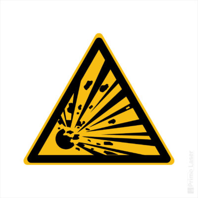 Signalétique danger matières explosives W002