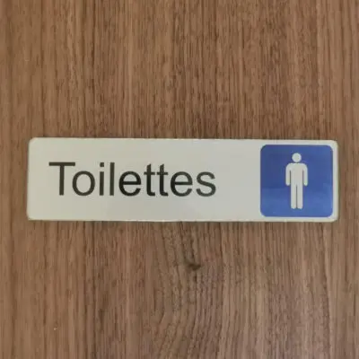 Plaque de porte Toilettes hommes