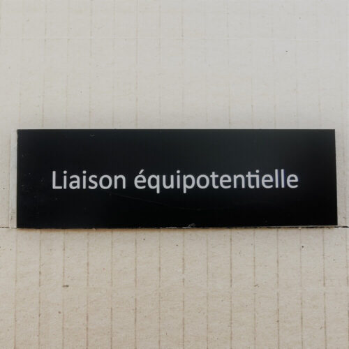 Plaque industrielle en aluminium anodisé liaison équipotentielle