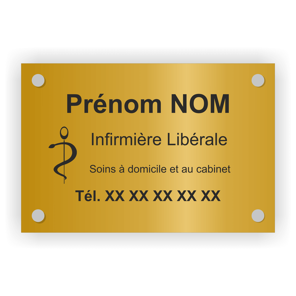 Plaque infirmière libérale en plexiglass - 30 x 20 cm - PrimoLaser