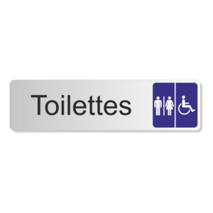 Plaque de porte toilettes hommes femmes handicapés