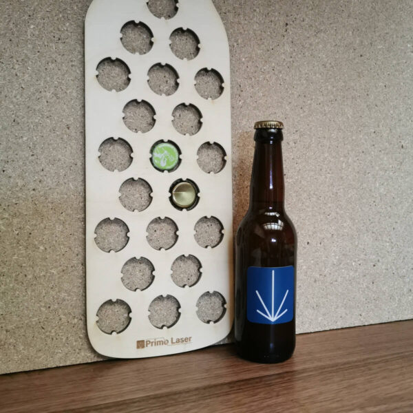 Rangement capsules de bière en forme d'une bouteille de bière
