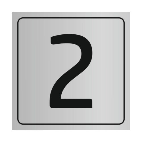 Plaque signalétique avec pictogramme étage 2 en plastique