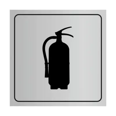 Plaque signalétique avec pictogramme extincteur en plastique