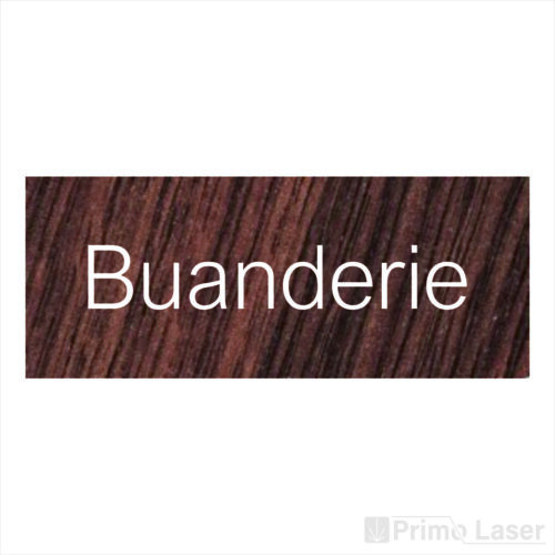 Plaque de porte buanderie en plastique de couleur bois