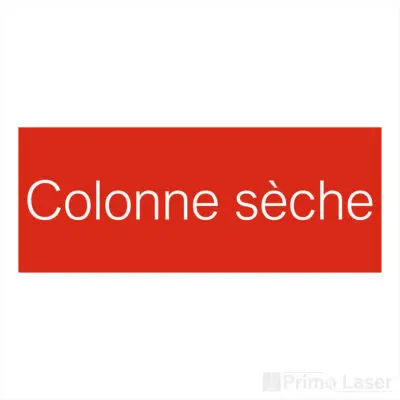 Plaque de porte colonne sèche en plastique de couleur rouge