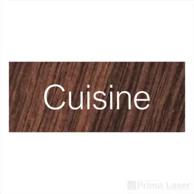 Plaque de porte cuisine en plastique de couleur bois