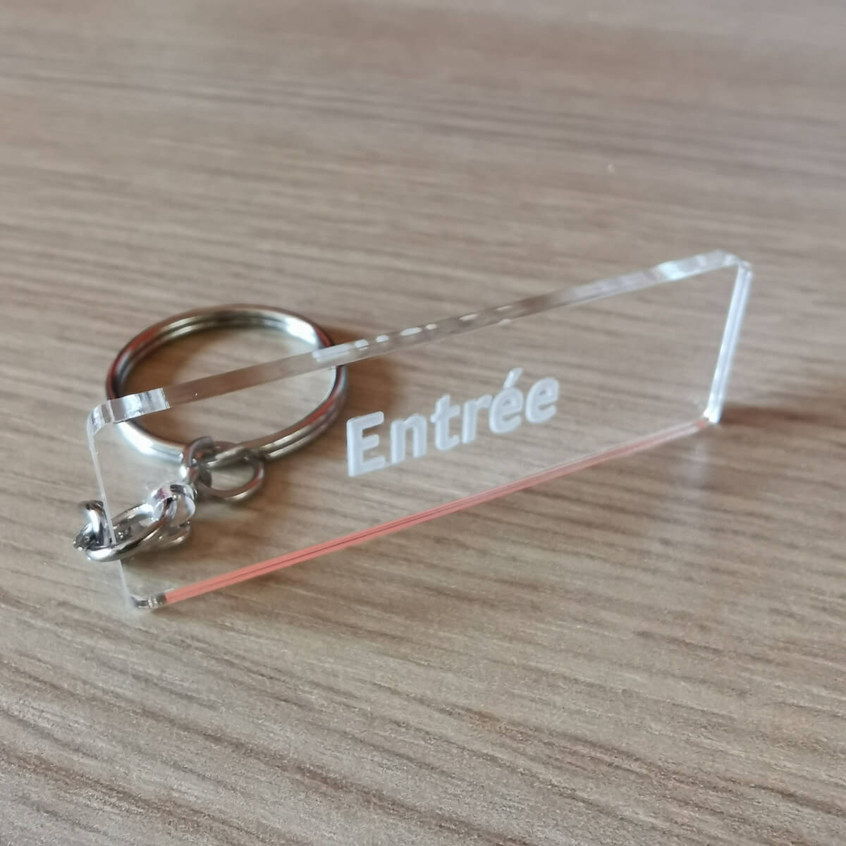 Porte clé acrylique transparent prénom