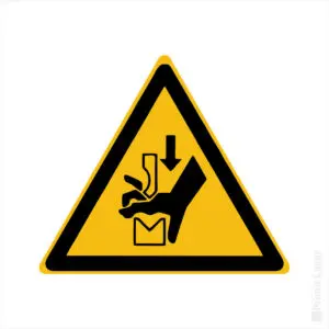 Signalétique Danger – Ecrasement de la main dans l'outil d'une presse plieuse W030