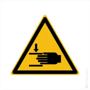 Signalétique Danger – Ecrasement des mains W024
