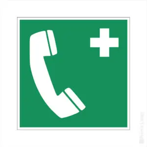 Signalétique Évacuation - Téléphone d'urgence E004