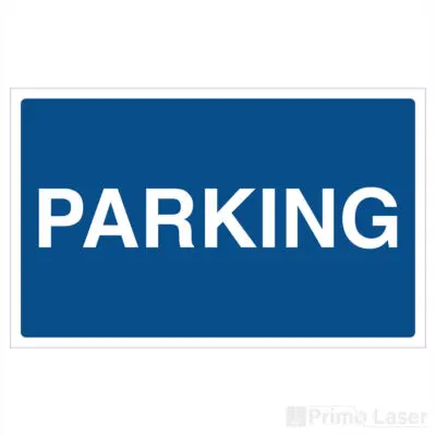 Panneau parking en plastique bleu