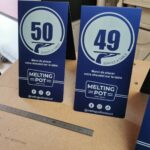 Chevalets de table numérotés en aluminium