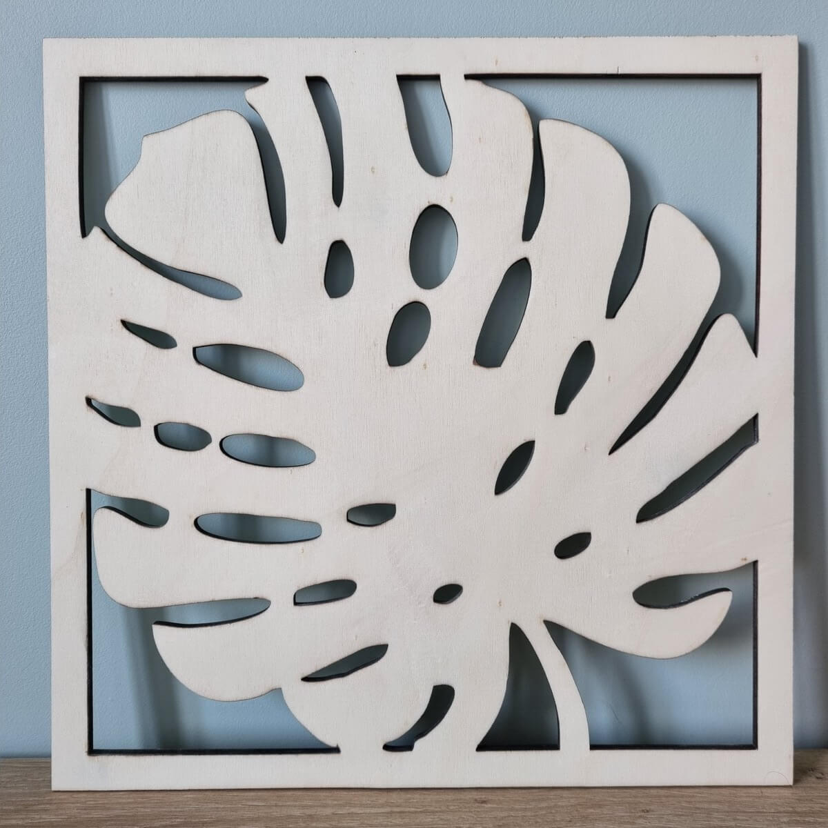 Feuille découpe laser en bois - Origami - Décoration murale géométrique -  Larg. 30 cm - PrimoLaser