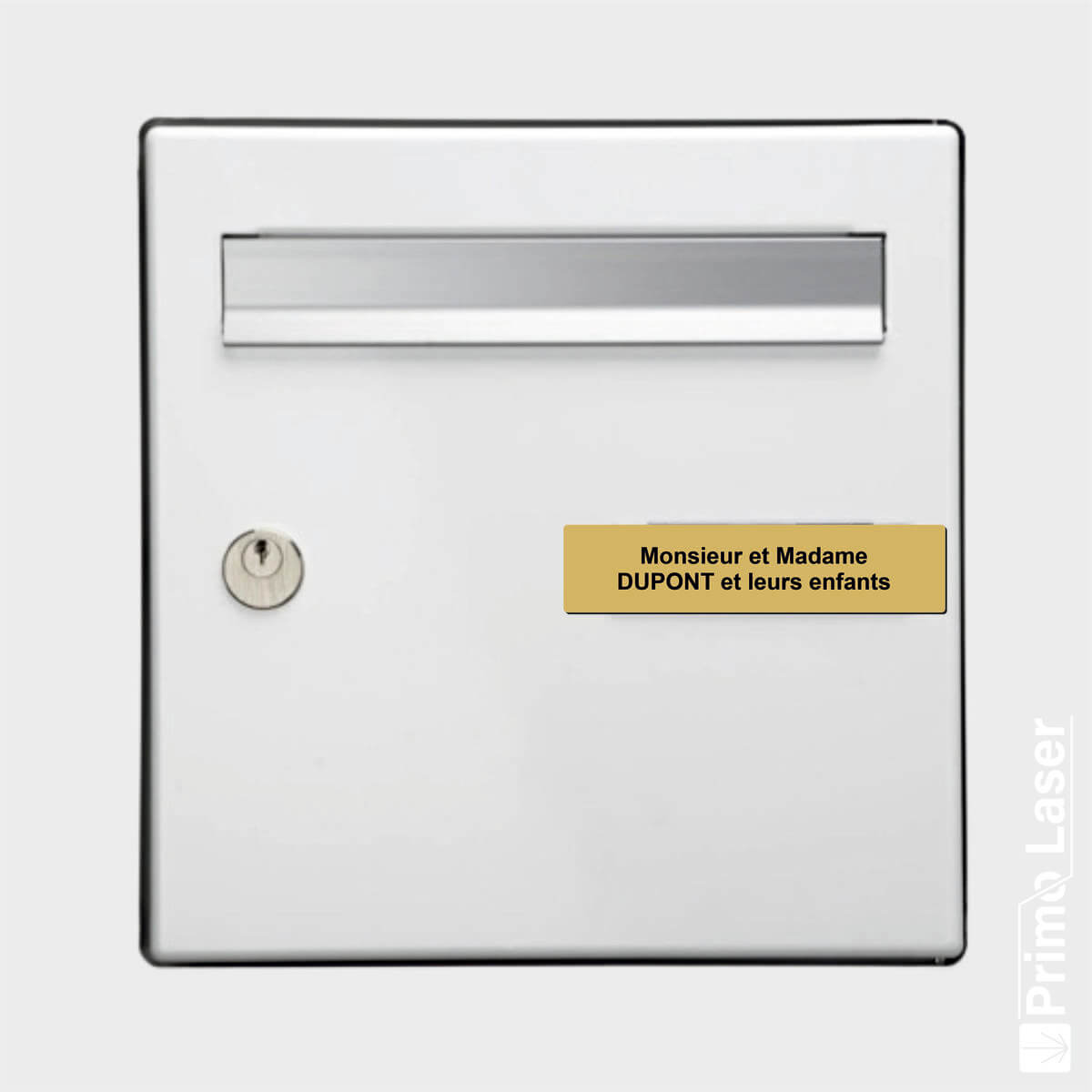 Plaque boîte aux lettres aluminium adhèsive - Plaque personnalisé