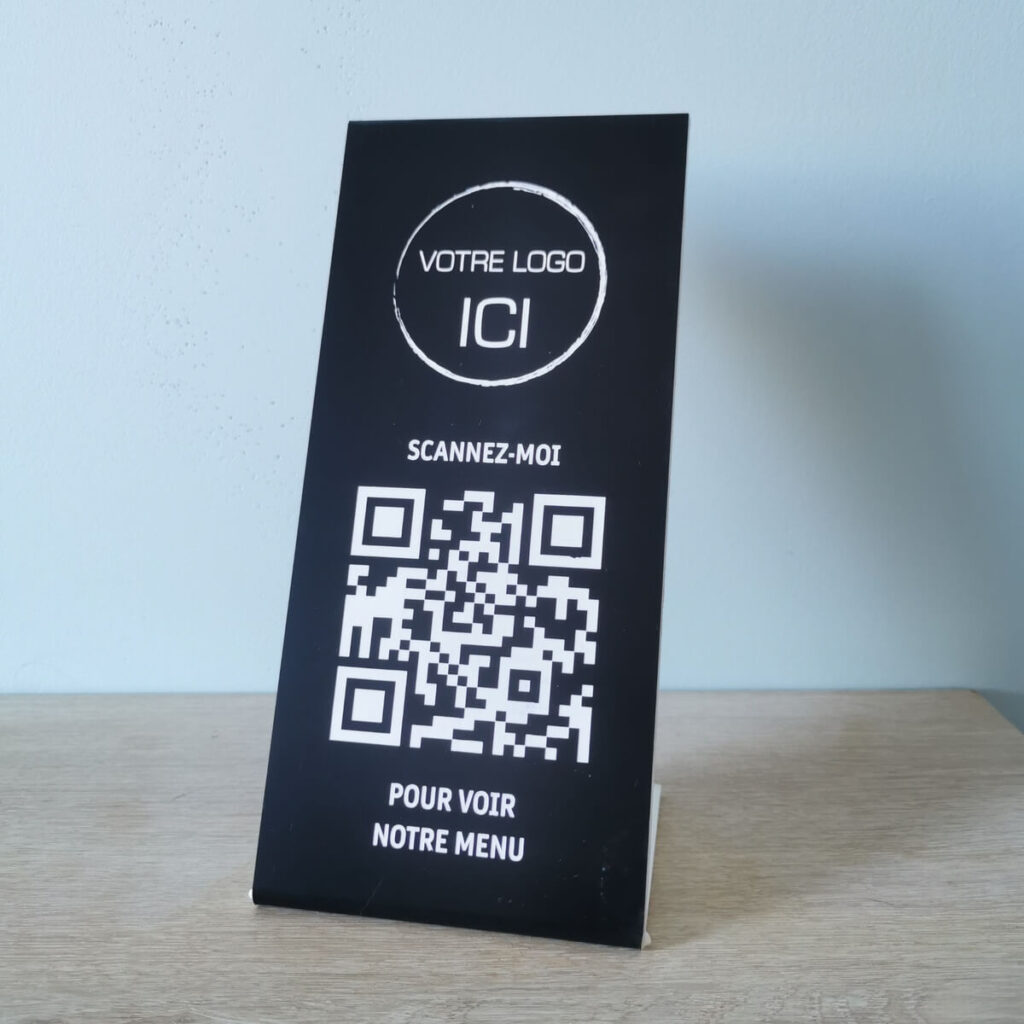 Support Qr code avec logo pour scanner menu sans contact - PrimoLaser