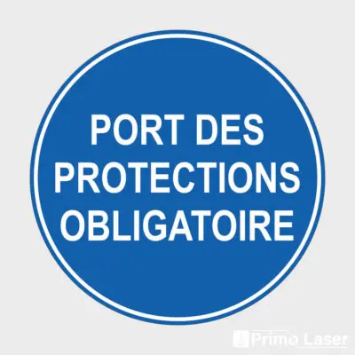 Plaque Port des protections obligatoire - signalétique obligation