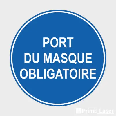 Plaque Port du masque obligatoire - signalétique obligation