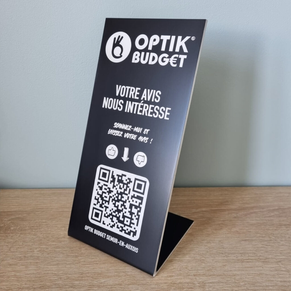 Support Qr code avec logo à scanner pour obtenir des avis - PrimoLaser