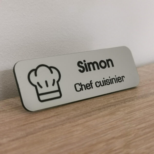 Badge chef cuisinier personnalisé