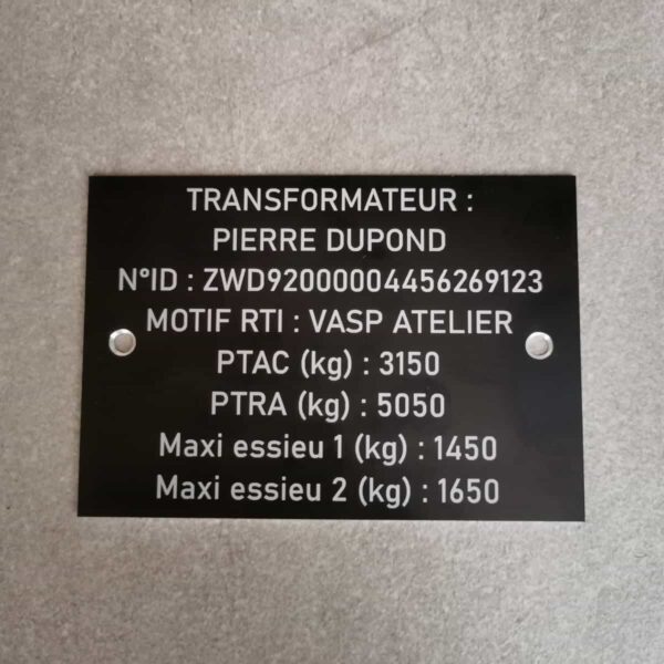 Plaque de transformation en aluminium à riveter